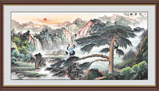 迎客松国画