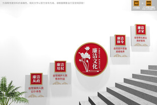 廉洁楼梯文化墙