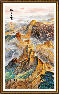竖幅长城国画