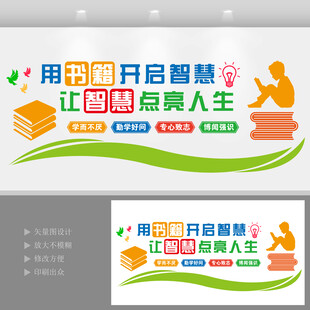 图书阅览室文化墙