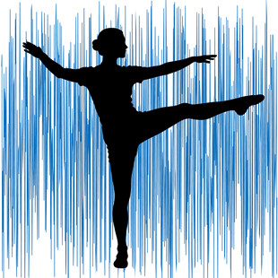 芭蕾舞者优雅身姿剪影