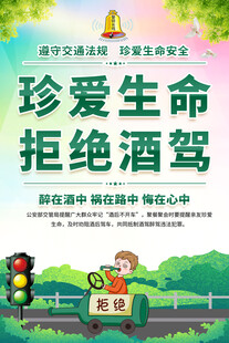 珍爱生命拒绝酒驾宣传海报