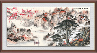 流水生财国画