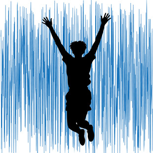 跳跃的活力身影