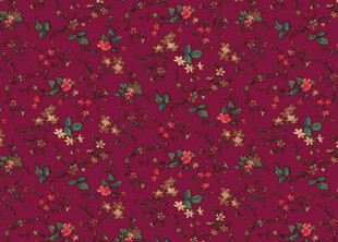 红底花卉布料图案背景