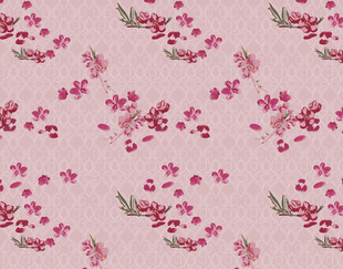 粉色花卉图案背景纹理