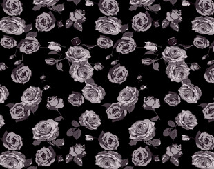 黑色底纹粉色玫瑰图案
