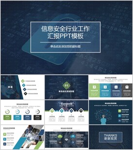 网络信息安全工作汇报PPT模板