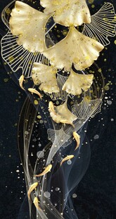 九鱼银杏图
