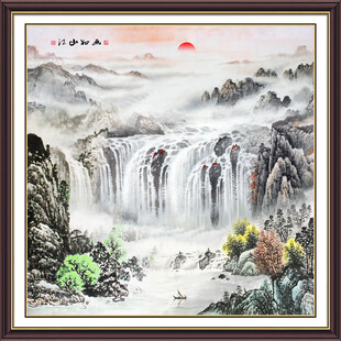 旭日东升国画