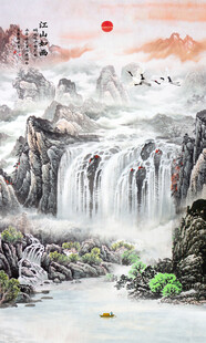 竖幅山水画