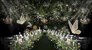 绿色森系主题婚礼布置