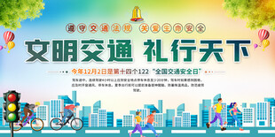 文明交通宣传展板