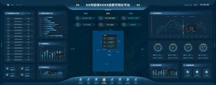 科技感数据可视化界面设计图片
