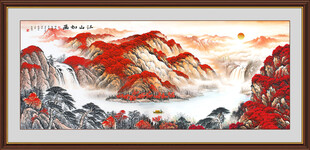 旭日东升国画