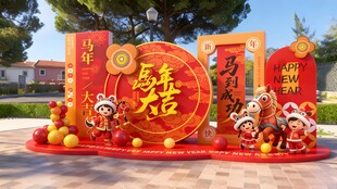 马年春节装饰摆件