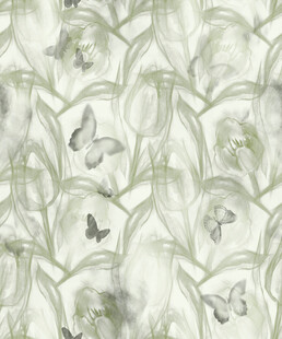 淡雅花卉蝴蝶纹理图案