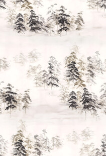 冬日雪景下的静谧山林