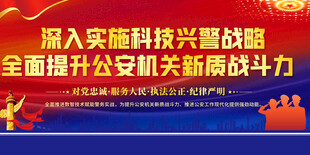 深入实施科技兴警战略宣传展板