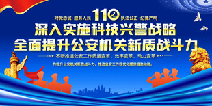 科技兴警标语展板