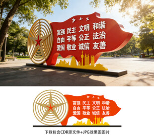 社会主义核心价值观雕塑