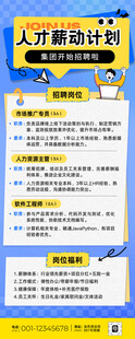 人才招聘启事海报