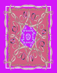 复古风粉色花纹装饰图案