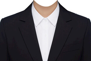 女证件照黑色西装套装