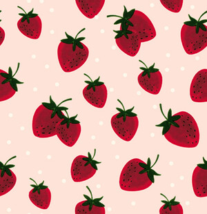草莓图案背景清新可爱