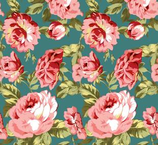 绿色底花卉图案设计