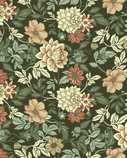 复古花卉图案背景