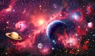 璀璨星空梦幻宇宙外太空星球背景