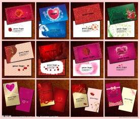 喜庆婚庆公司名片情人节卡片