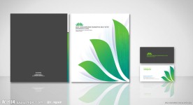 企业宣传画册封面及名片