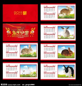 2011年 兔年台历 日历
