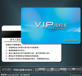 时尚简洁VIP会员卡设计PSD下载