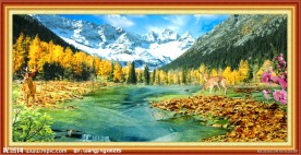 自然风景山水画