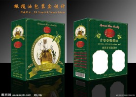 古姿曼橄榄油包装盒设计（展开图）