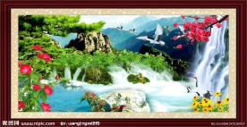 自然风景山水画