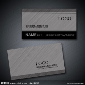 黑色个性名片 高档名片设计PSD