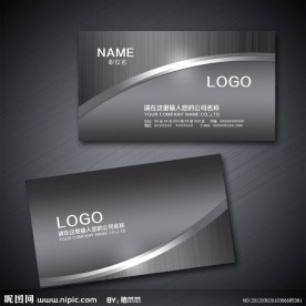 尊贵黑色名片 高档名片设计 简洁个性名片模版