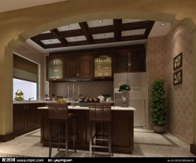 别墅厨房效果图