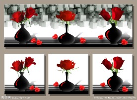 心中玫瑰 无框画