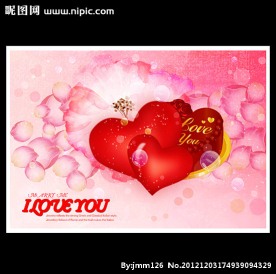 2月14情人节海报背景源文件