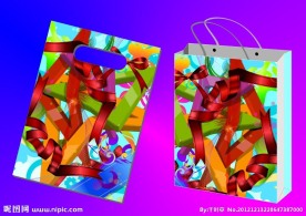 红蓝丝带 礼品袋