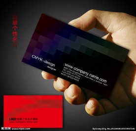 黑色个性名片