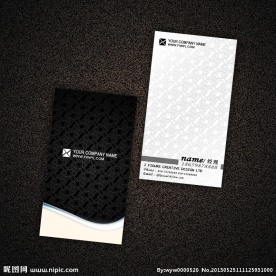 黑白个性商务名片模板