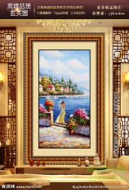 地中海风光 欧美油画装饰画