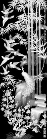 竹鸟灰度图
