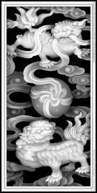 狮子灰度图